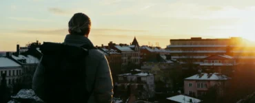 A man looking out over sweden thinking where should he live